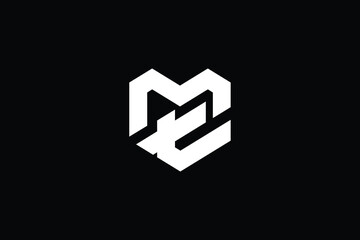 MT logo letter design on luxury background. TM logo monogram initials letter concept. MT icon logo design. TM elegant and Professional letter icon design on black background. M T TM MT