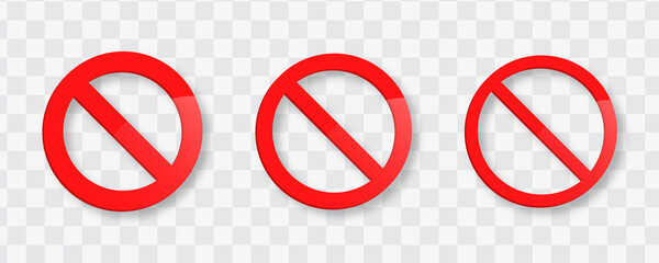 no sign, prohibition sign ot Red ban icon, Not Allowed Sign, stop icon