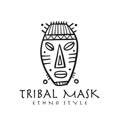 Ethnic tribal mask decor. Handmade background for your design. Tribal tatto element