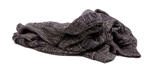 Knitted sweater on the ground