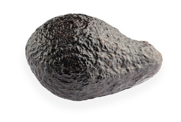 Brown avocado  on white background with clipping path.