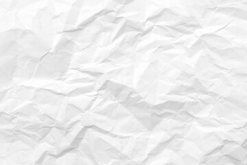Fototapeta premium White crumpled paper texture background. Clean white paper. Top view.
