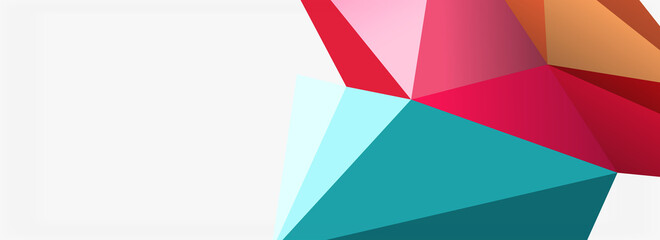 3d mosaic abstract backgrounds, low poly shape geometric design