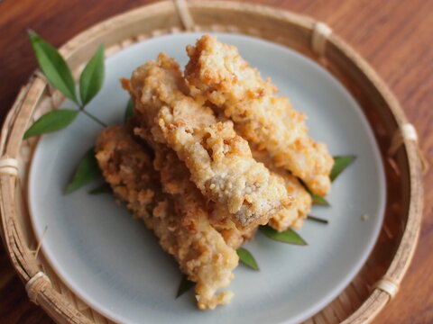 Deep-fried Pounded Burdock, Japanese Food