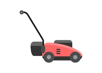 Lawn mower. Simple flat illustration