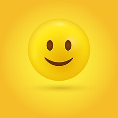 3d smile emoji, Slightly Smiling Face, Slightly Happy emoticon, This Is Fine
