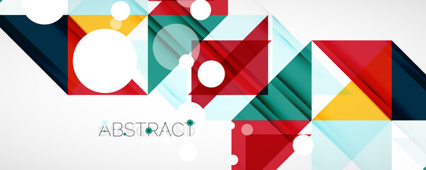 Set of vector triangle geometric backgrounds. Vector illustration for covers, banners, flyers and posters and other designs