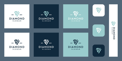 combination of the letters N monogram logo with abstract diamond shapes. Hipster elements of typographic design. icons for business, elegance, and simple luxury. Premium Vectors.