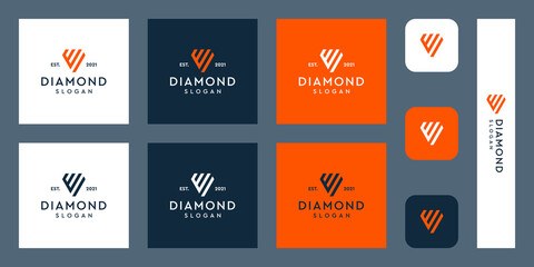 combination of the letters E monogram logo with abstract diamond shapes. Hipster elements of typographic design. icons for business, elegance, and simple luxury. Premium Vectors.