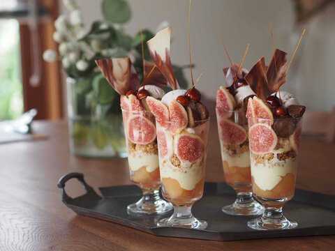 Common Fig, Apple and Chestnut Parfait