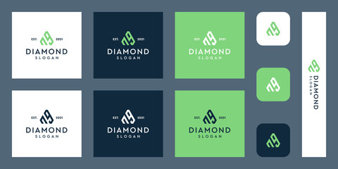 combination of the letters NG monogram logo with abstract diamond shapes. Hipster elements of typographic design. icons for business, elegance, and simple luxury. Premium Vectors.