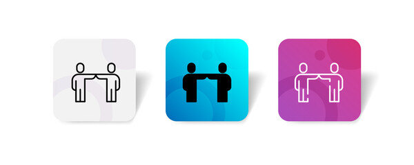 pixel perfect childcare donation and charity icon set in line, outline, glyph flat gradient 3d style