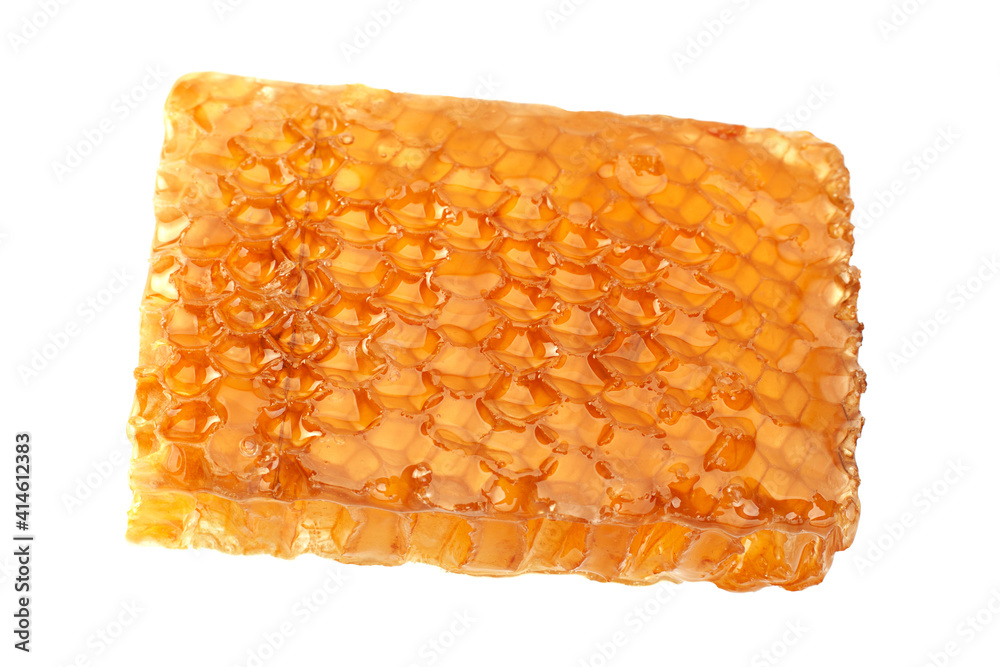 Wall mural yellow honeycomb slice closeup