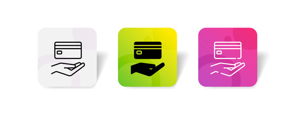 pixel perfect payment financial assurance icon set in line, solid, glyph, 3d gradient style