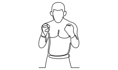 Continue line of boxing character