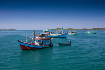 Fishing boat on the island of Phu Quoc, Vietnam, Asia