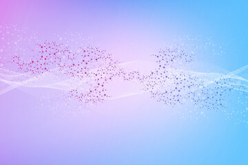 Structure molecule and communication. Dna, atom, neurons. Scientific concept for your design. Connected lines with dots. Medical, technology, chemistry, science background. Vector illustration