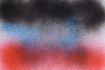 black, blue and red spray paint on white paper