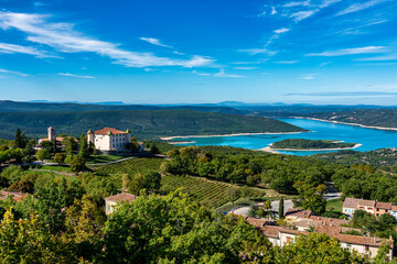 Obraz premium Aiguines in Verdon Gorge in French Alps, Provence, France