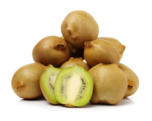 kiwi fruit on white background