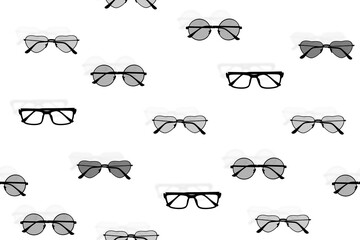 Glasses seamless pattern. Glasses set seamless pattern. 