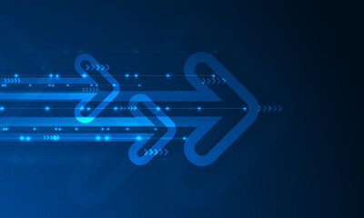 Abstract arrow direction. Technology background