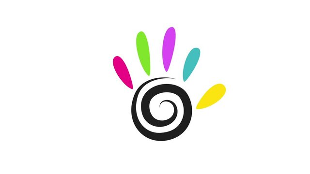 empreinte main- association, aide concept