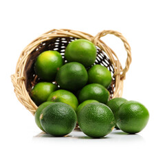 Fresh lemon on white background