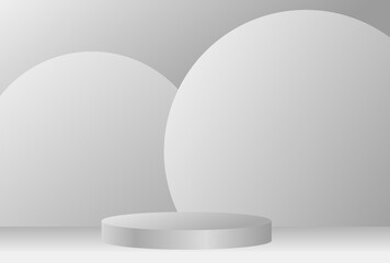 Product presentation. Scene with podium. Vector mock up