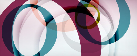 Ring geometric shapes, o letter repetition wallpaper. Abstract background for business or technology presentations, internet posters or web brochure covers