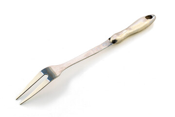 large meat fork isolated on white background