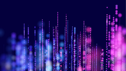 Data visualization. 3d futuristic abstract background. Future technology. Abstract geometric background. Futuristic wave. Light effect. Wave flow. dynamic 3d flow effect.