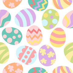 Easter egg seamless pattern - pastel color