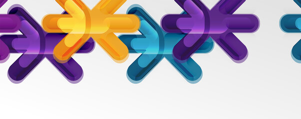 Fototapeta premium Abstract glossy crosses background for business or technology presentations, internet posters or web brochure covers