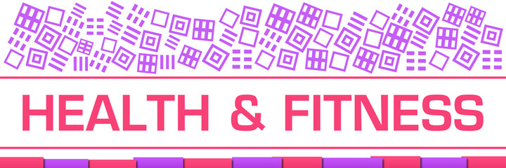 Health And Fitness Pink Purple Texture Blocks Bottom 