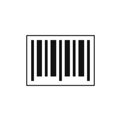 Barcode Icon. Black barcode for scanning to check product prices. Isolated on white background.