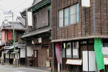 飲食店が並ぶレトロな町並み（下二階町）／兵庫県丹波篠山市