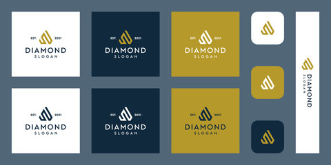 combination of the letters N monogram logo with abstract diamond shapes. Hipster elements of typographic design. icons for business, elegance, and simple luxury. Premium Vectors.