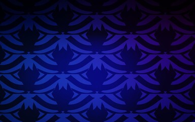 Dark BLUE vector template with crystals, triangles.