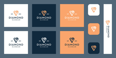 Fototapeta na wymiar combination of the letters CM monogram logo with abstract diamond shapes. Hipster elements of typographic design. icons for business, elegance, and simple luxury. Premium Vectors.