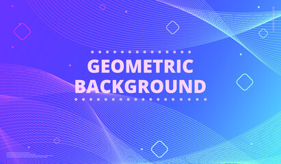 gradient background with geometric shapes