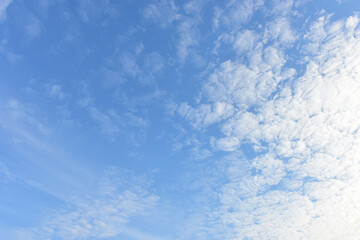 Blue sky and white clouds for background