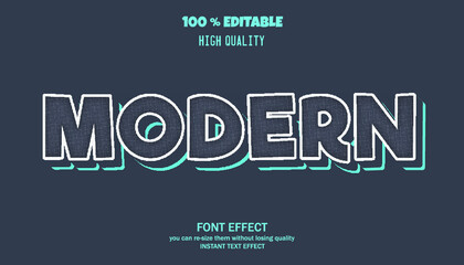 Modern font effect for banner and sticker