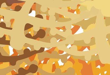 Light Orange vector background with abstract shapes.