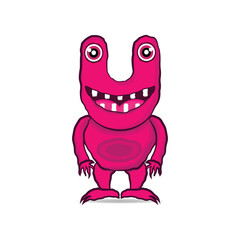 cute monsters design mascot kawaii
