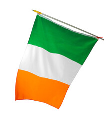 National flag of Ireland isolated on white background