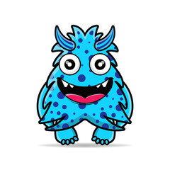 cute monsters design mascot kawaii