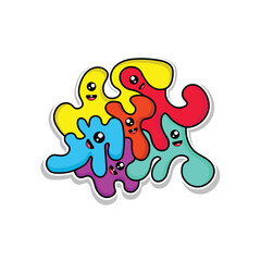 cute doodle design illustration mascot kawaii