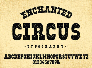 Vintage Retro Typography Grunge Font Alphabet