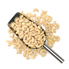 Cashew on white background 